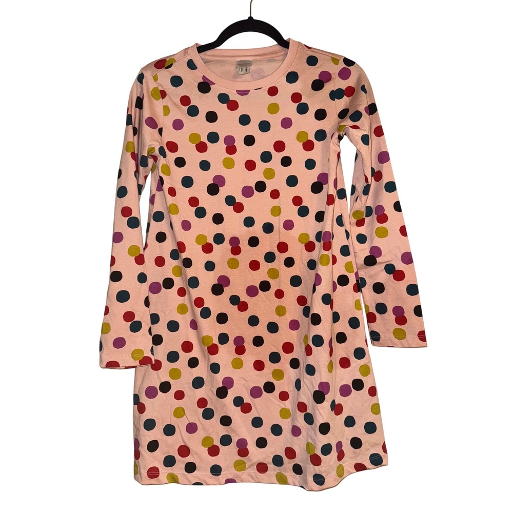 Hanna Andersson Kids‎ Pink Polka Dot Long Sleeve Dress Size 12 150cm